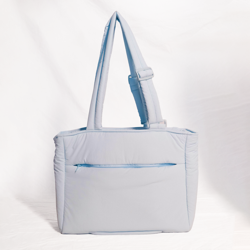 Cloud Commuter Tote Bag in Dusty Blue