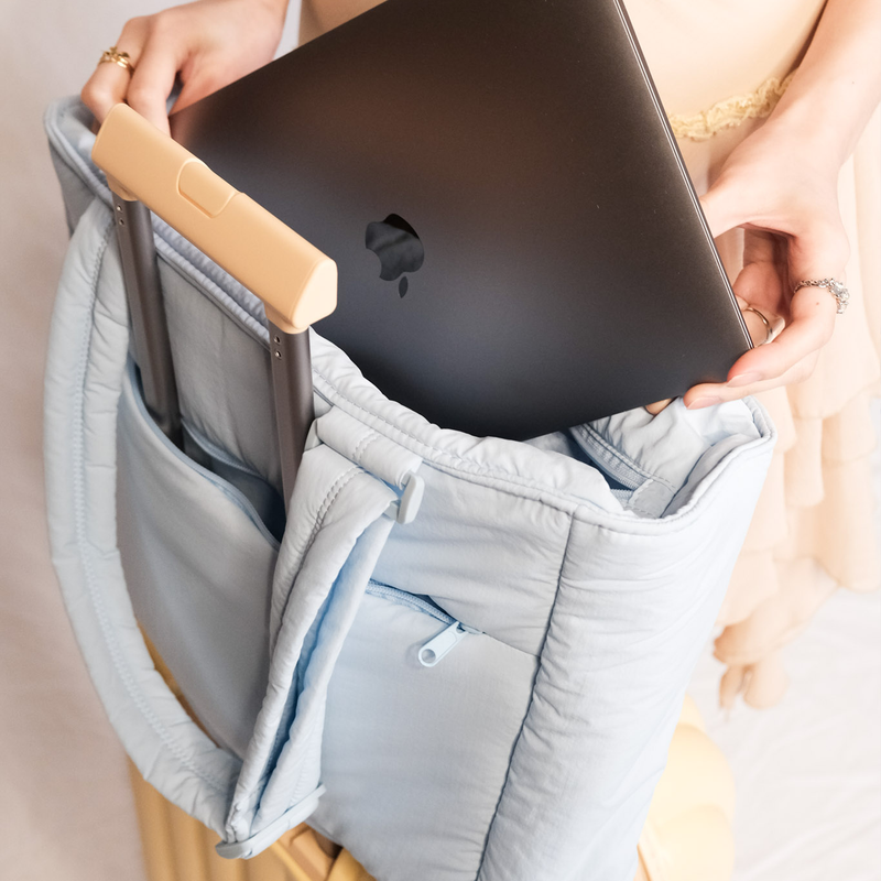 Cloud Commuter Tote Bag in Dusty Blue