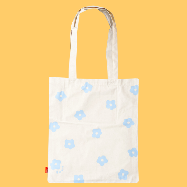 Sky Blue Flower Power Tote Bag
