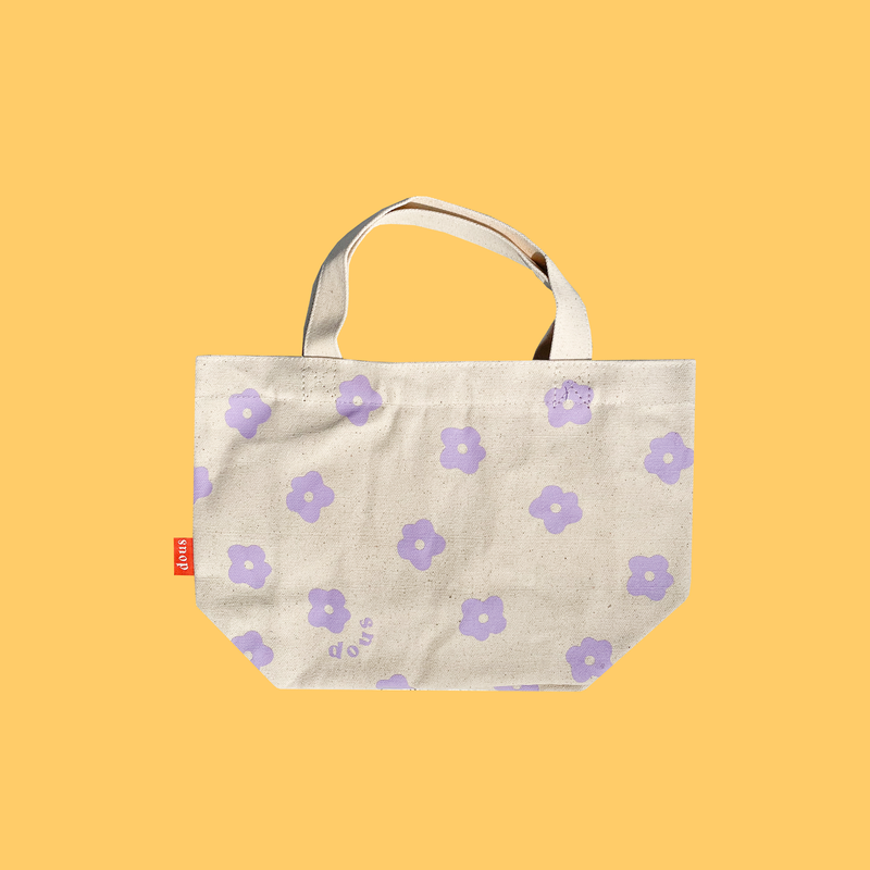 Taro Flower Power Mini Tote Bag